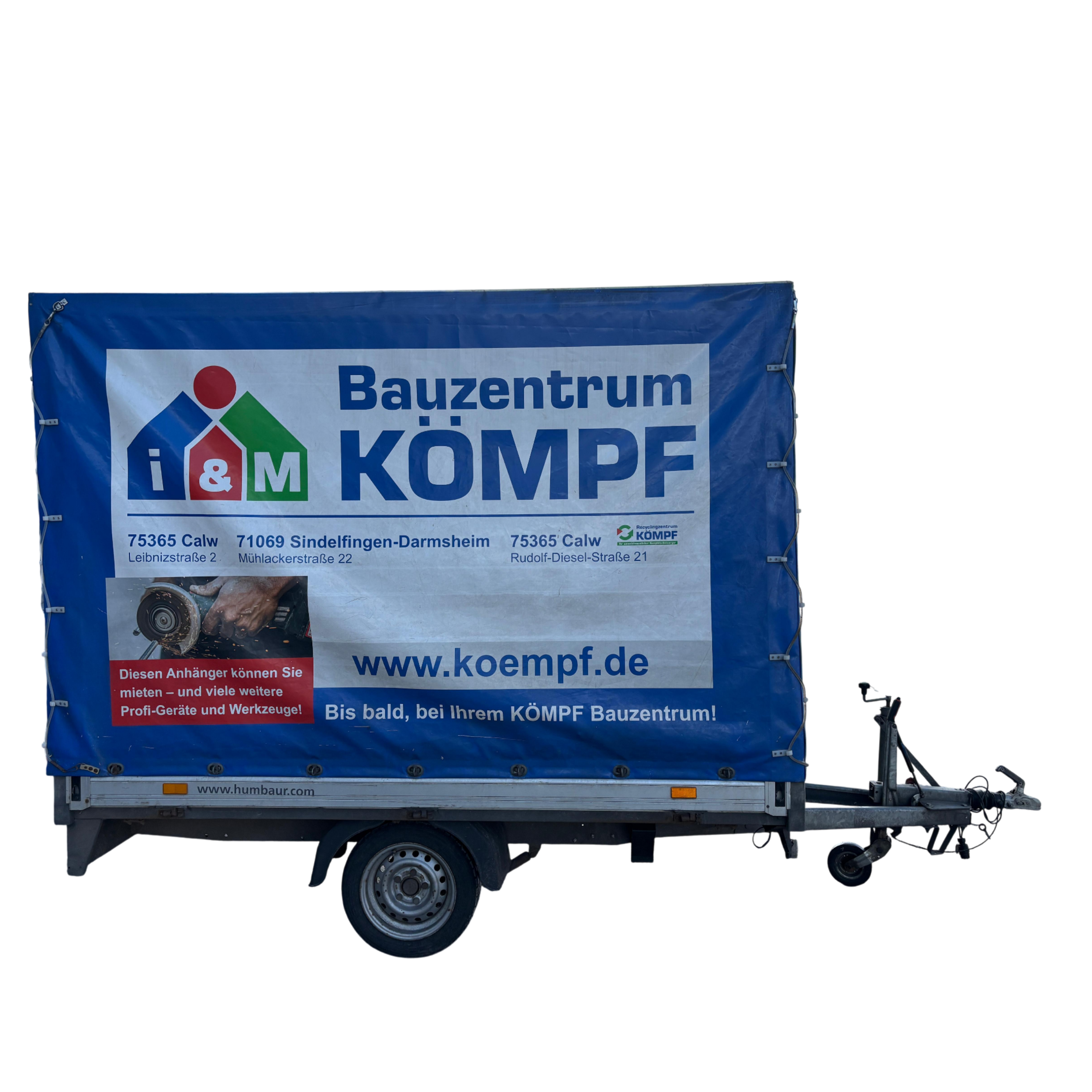 Pkw einachsig mit Plane